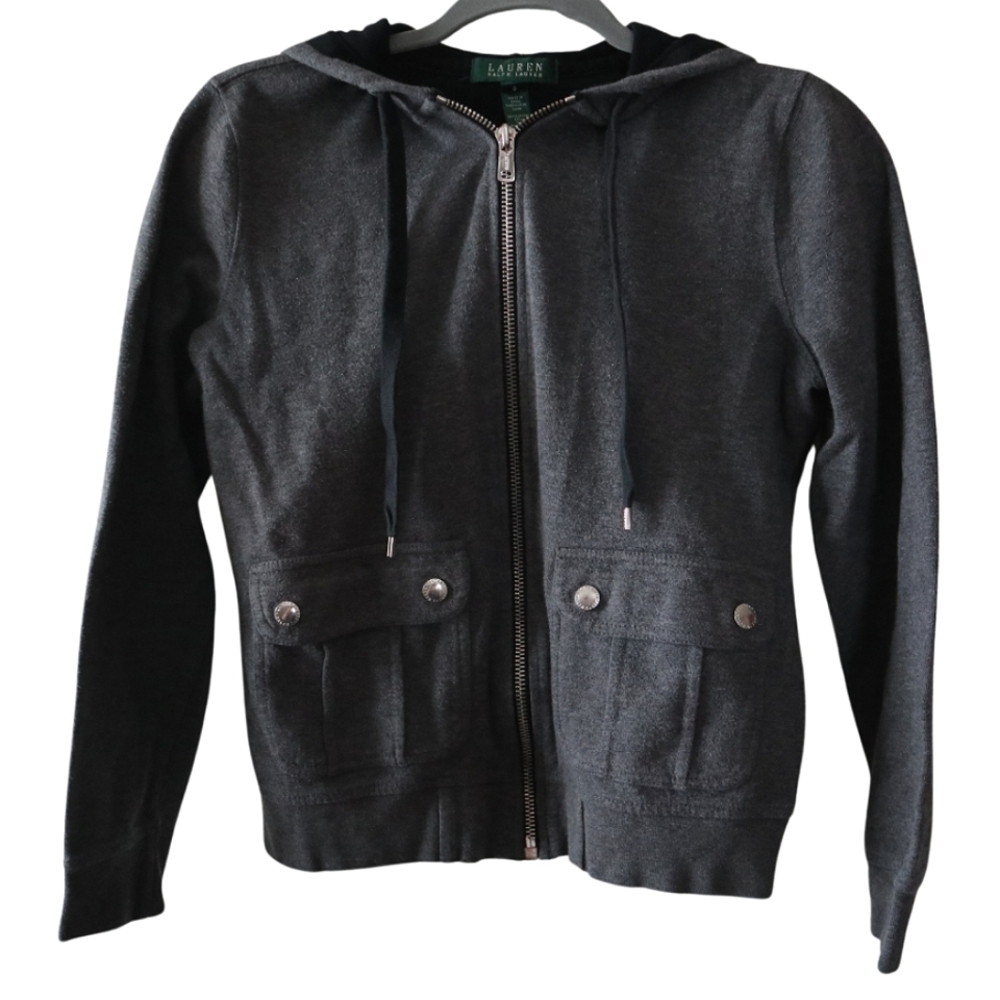 Lauren Ralph Lauren Gray Jacket Cargo Pockets